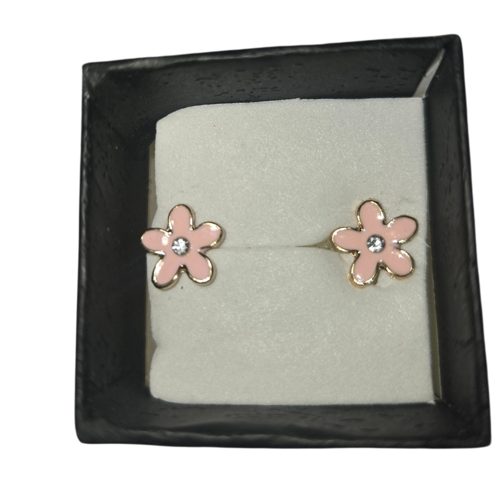 Pink Flower Earrings 🌸